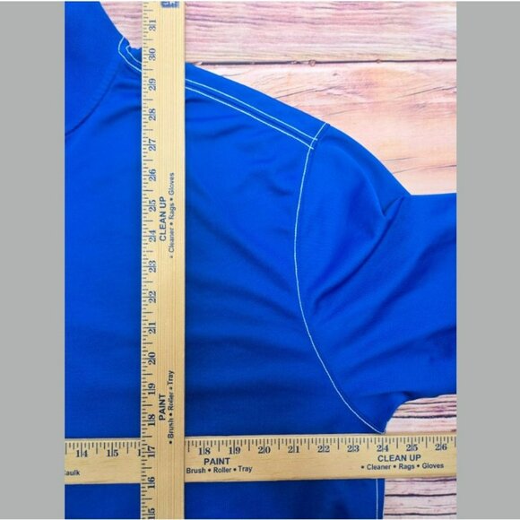 Nike Golf Blue Dri-Fit Mens Polo XL Short Sleeve Lightweight Breathable - Picture 8 of 8